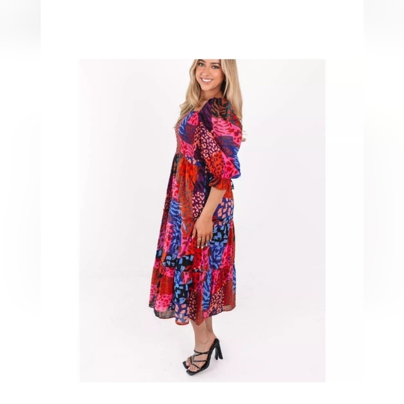 Colorful Patchwork Dress - Picture 2 of 8